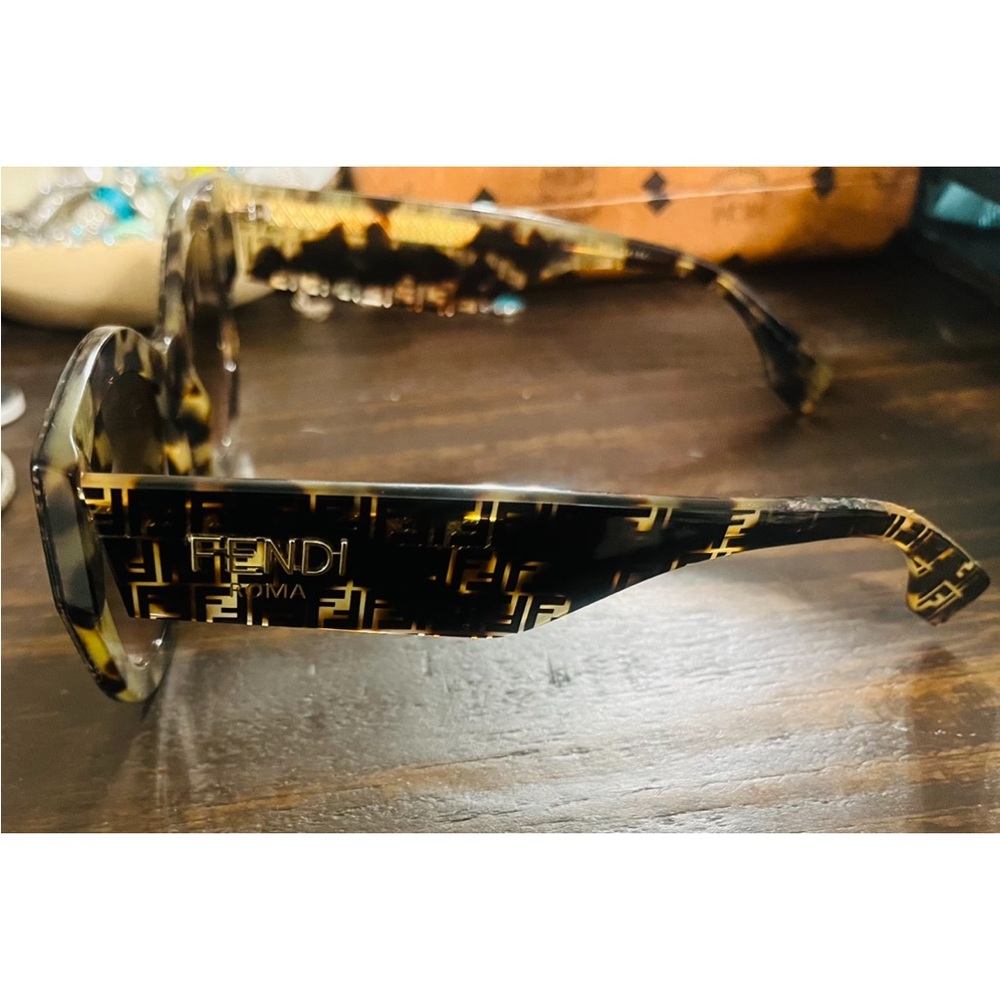 Fendi sunglasses, dark brown & yellowish color
